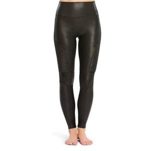 ✨SPANX LIKE NEW ✨WORN TWICE FAUX LEATHER MOTO 🎁.